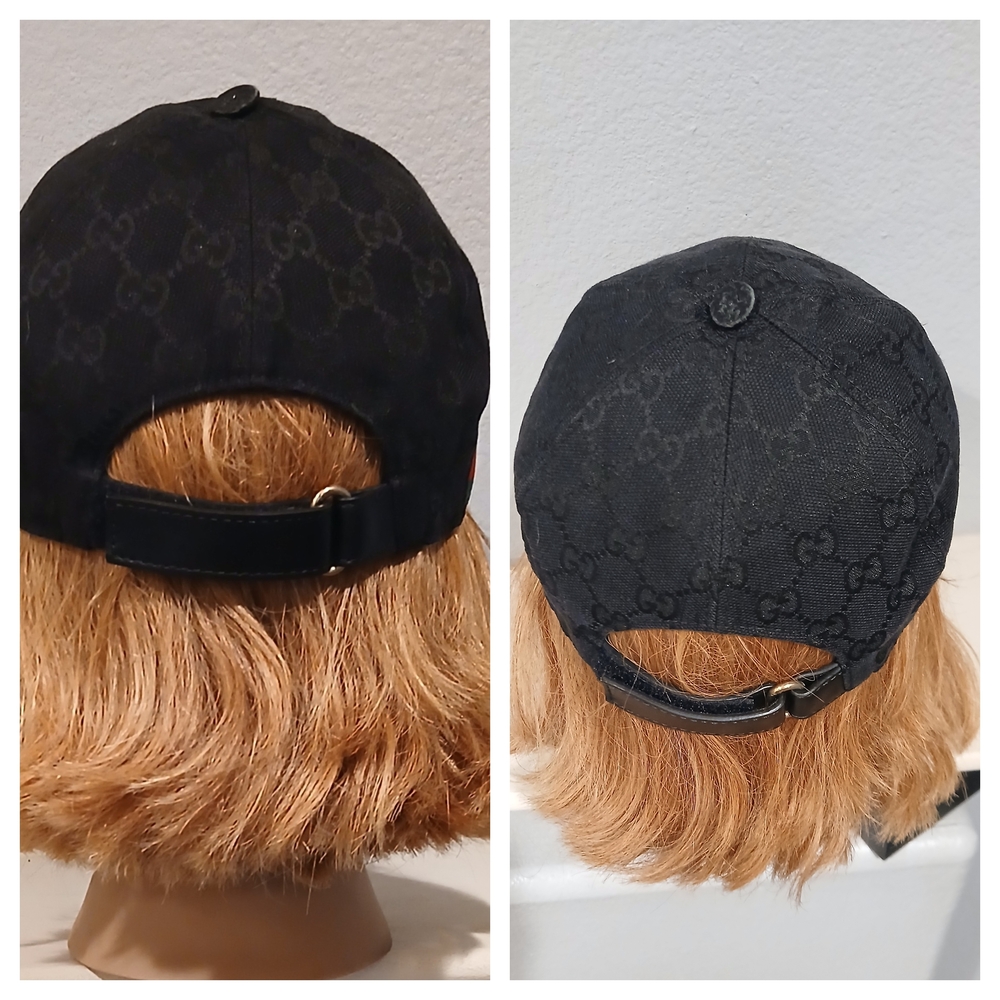 Gucci Black Monogram Baseball Cap Not Sure Of (UDED) AUTHENTICATION - Picture 8 of 12